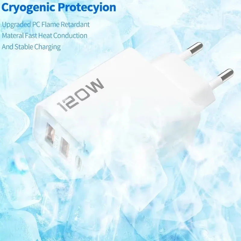 120W 4 Port USB Wall Charger
