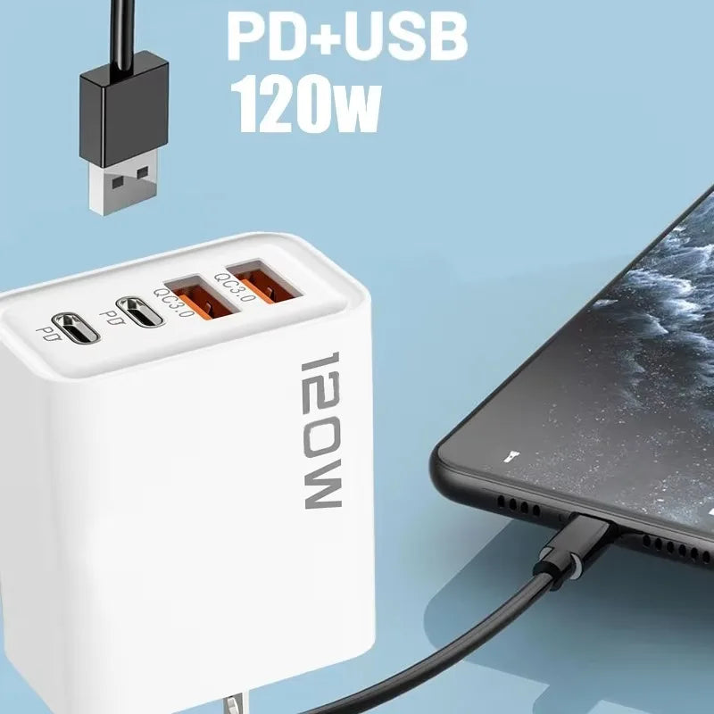 120W 4 Port USB Wall Charger